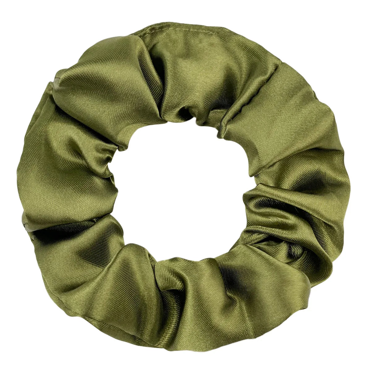 10pcs Green Satin Scrunchies Headband Elastic Rubber Hair Band Women Girls Ponytail Holder Hair Ties Accessories Satin Hair Rope