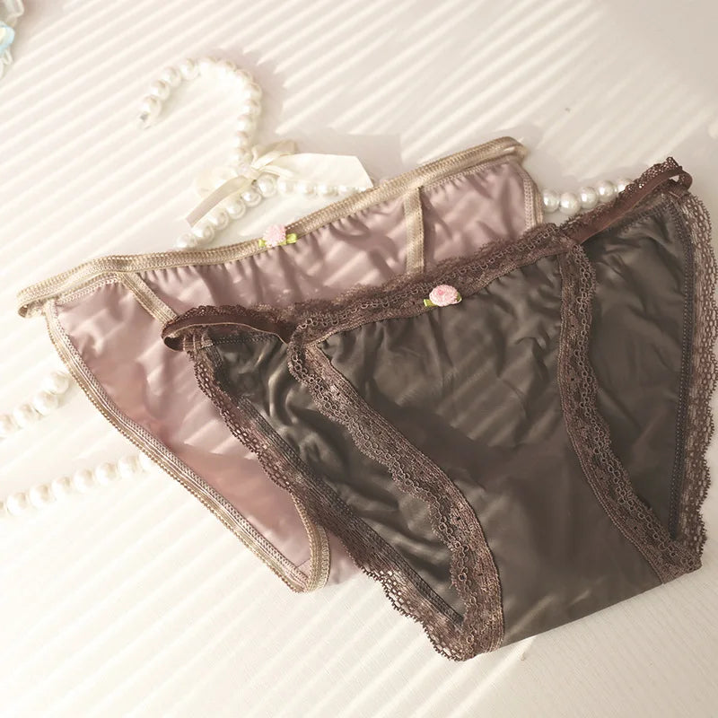 new girls underwear 6pc/lot lace nylon low waist  briefs young girl panties Teenagers wholesales students summer hot sales