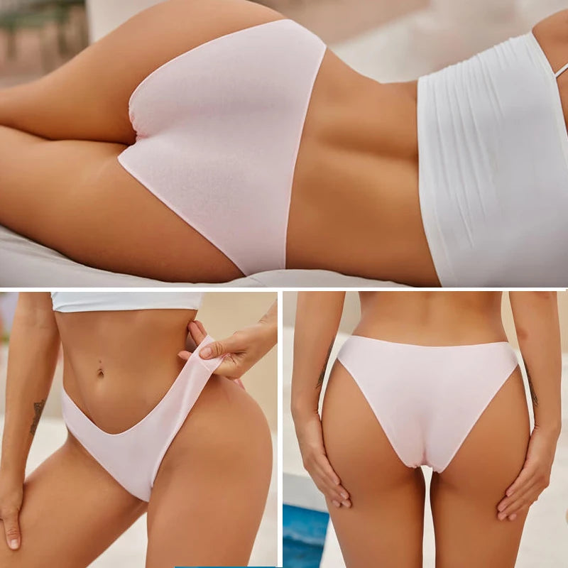 Women Sexy Cotton Panties Solid Color Underwear Simple Style Briefs Low Waist Breathable Panties Female Soft Intimates Lingerie