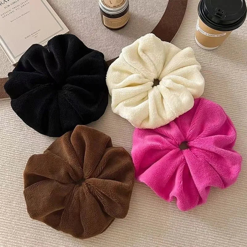 1 Stück Herbst und Winter Großes Handtuch Haarband Plüsch Trockenhaar Großdarm-Haarband High-End Sensation Kopfseil Kopfschmuck