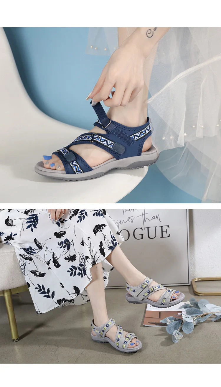 New Sandals Shoes Women Soft Sandals Lady Slip on Open Toe Walking Shoes Mother  Casual Footwear