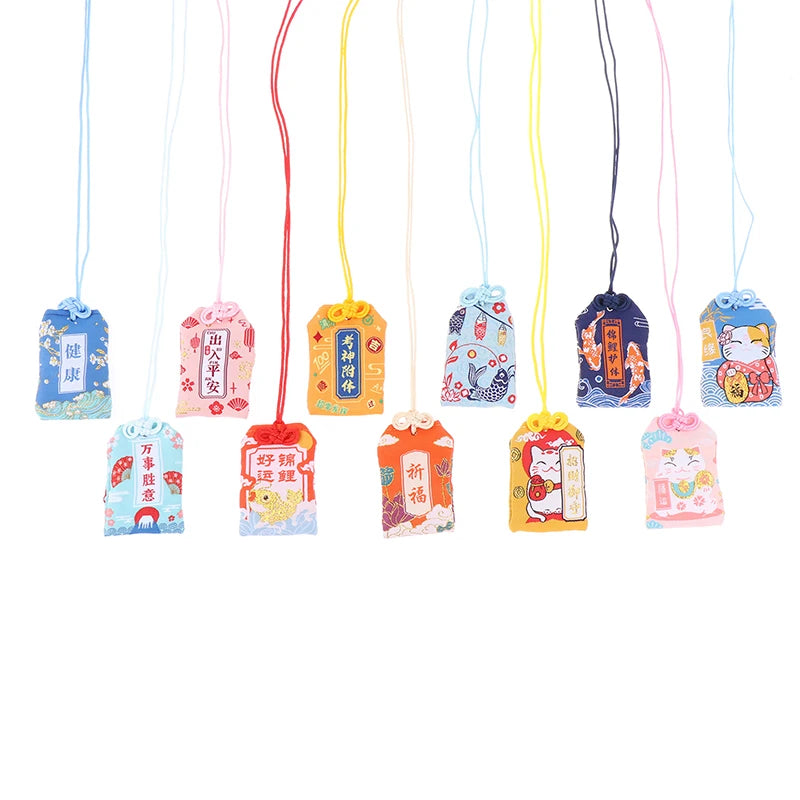 1 Stück Kindergeschenk Anhänger Neue Klassische Japanische Gebets-Kaiser-Amulett Omamori Glück Erfolg Arbeitsgott des Reichtums Kleiner Segenbeutel
