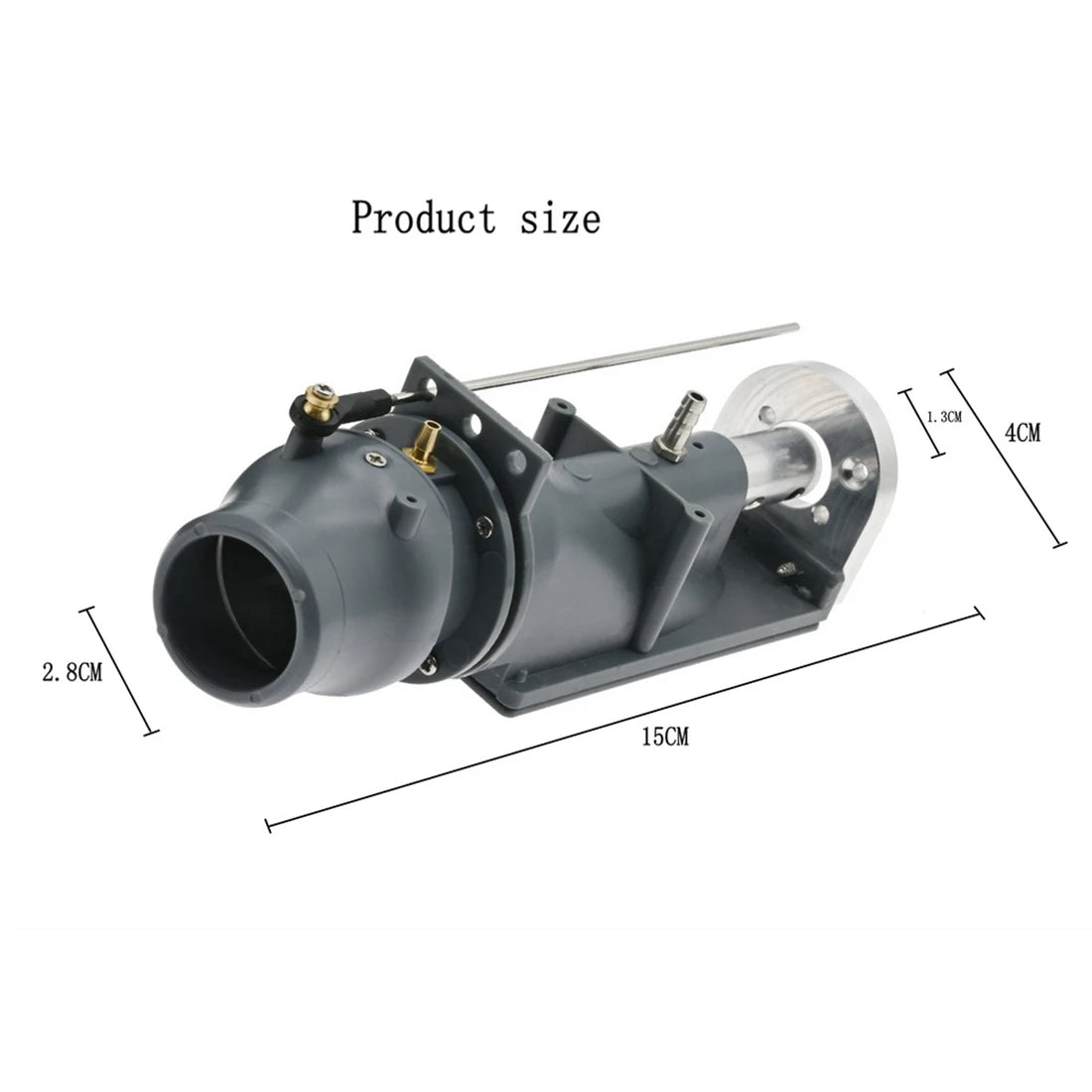 BVBV Water Jet Thruster Power Sprayer Pump Water Jet Pump with 3650 Brushless Motor + Water Cooling Jacket for RC Jet Boat