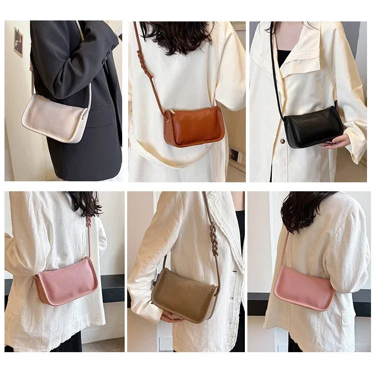 100%Real Cowhide Genuine Leather Fashion Women Crossbody Bag For Ladies New High Capacity Shoulder Bag Handbag Female Purse 2025
