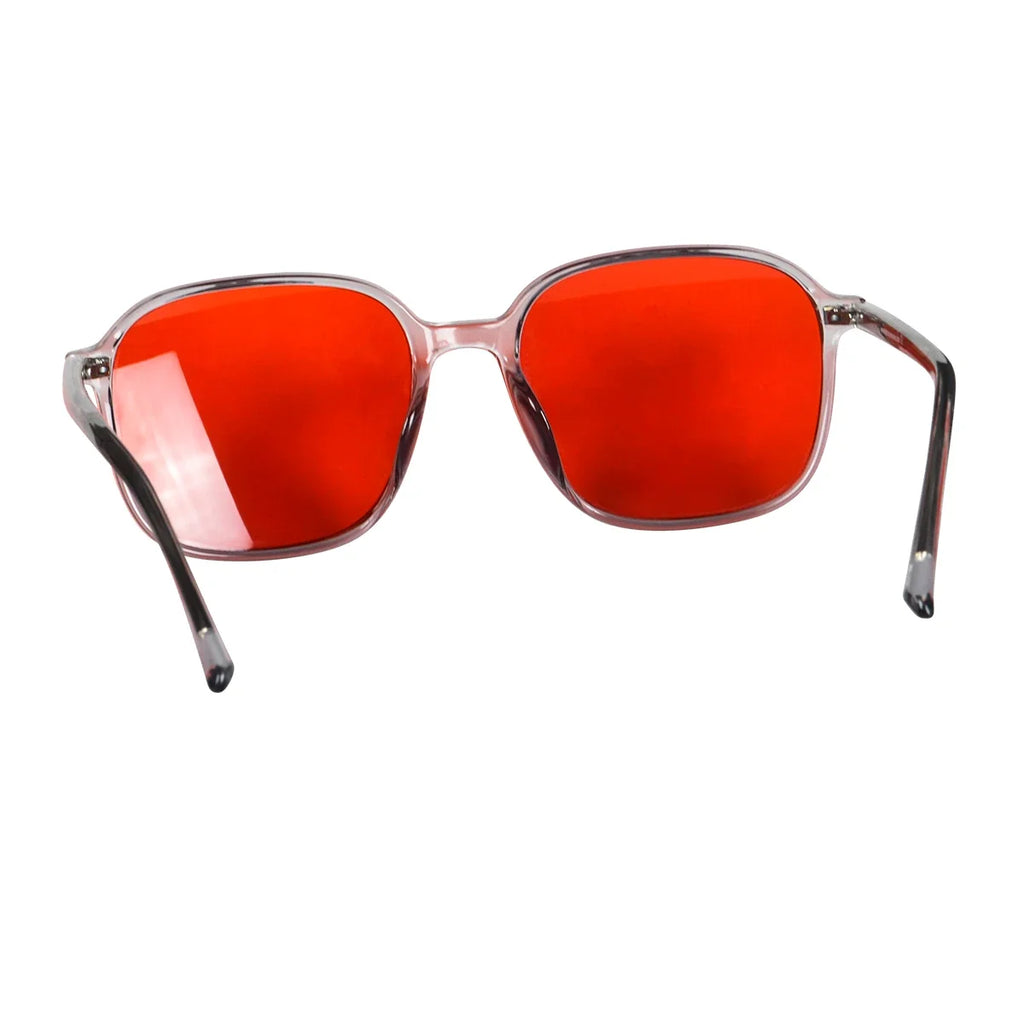 SHINU red lens glasses sleep better eyeglasses before bed only orange lens gaming glasses blue light filter glasses women