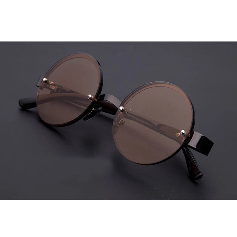 Retro Reading Glasses Men HD Anti-fatigue Round Brown Natural Crystal Glass Stone Reading Glasses Female Trendy EyeGlasses