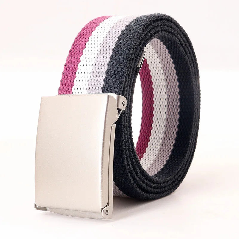 3.8cmX120cm Rainbow Striped Belt Unisex Luxury Brand Design High Quality Slim Belt Fashion Casual Jeans Dress Accessories