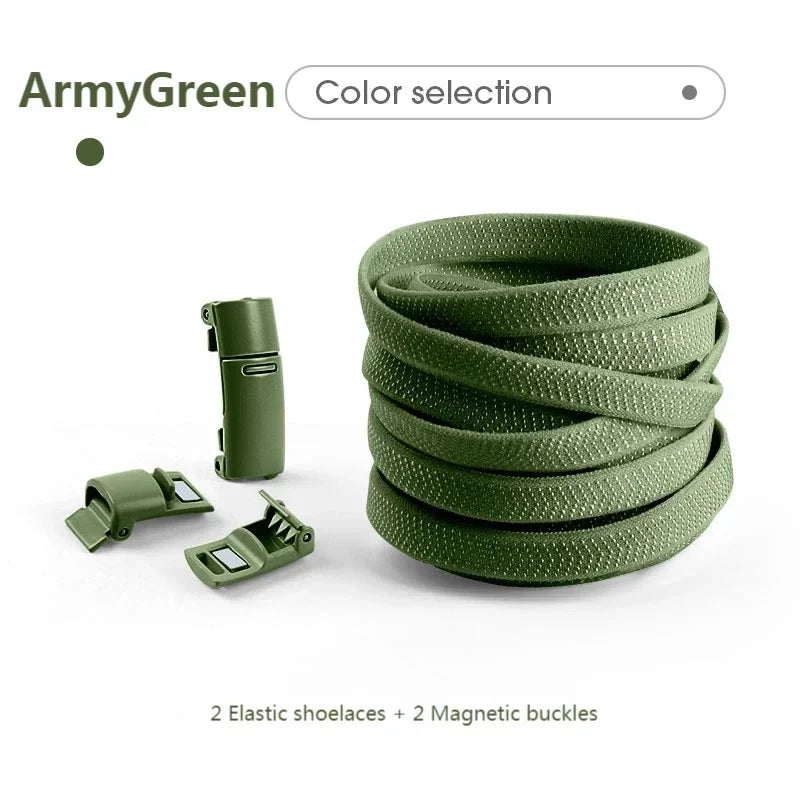 No Tie Shoe Laces Magnetic Shoelaces Without Ties Colorful Lock Elastic Laces Sneakers for Kids Adult Flat Shoelace Rubber Bands