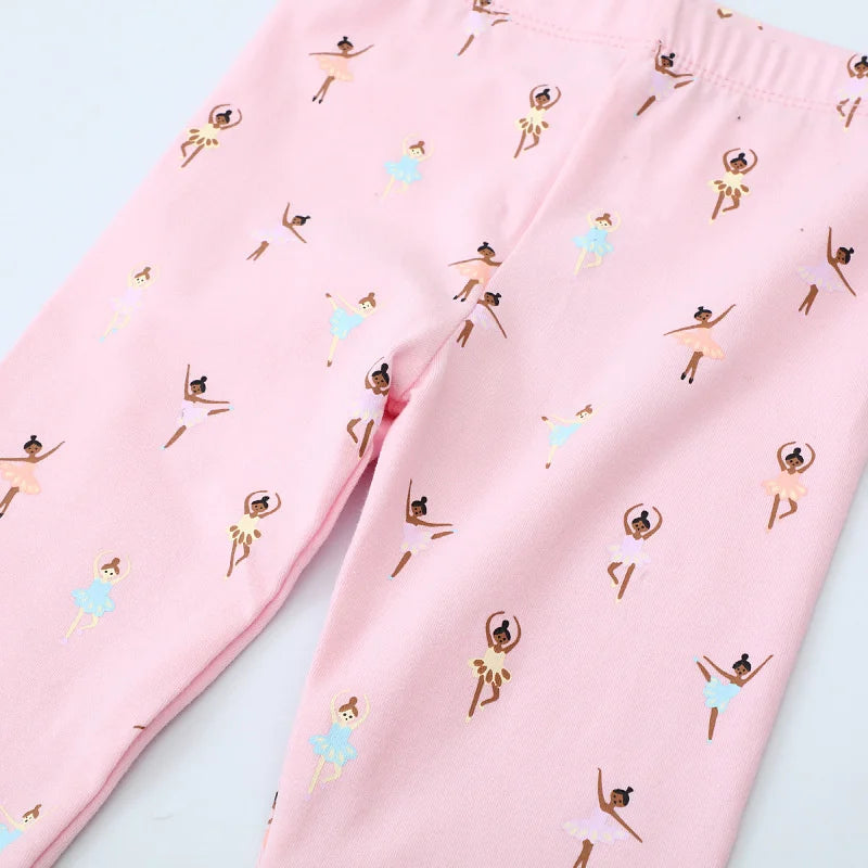 Jumping Meters New Baby Leggings Pants Blue Stripe Bee Flowers Embroidery Fashion Girls Skinny Pants Hot Selling Leggings Girl