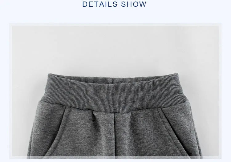 Pantalones de chándal gruesos y cálidos de felpa de invierno para bebé niño de 2 a 8 años, pantalones deportivos para niños pequeños
