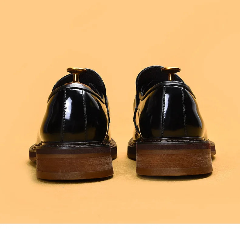 Luxury Slip on Dress Shoes Men Genuine Leather Italian Loafer Shoes for Men Black Brown Brand Formal Oxford Men Casual Shoes