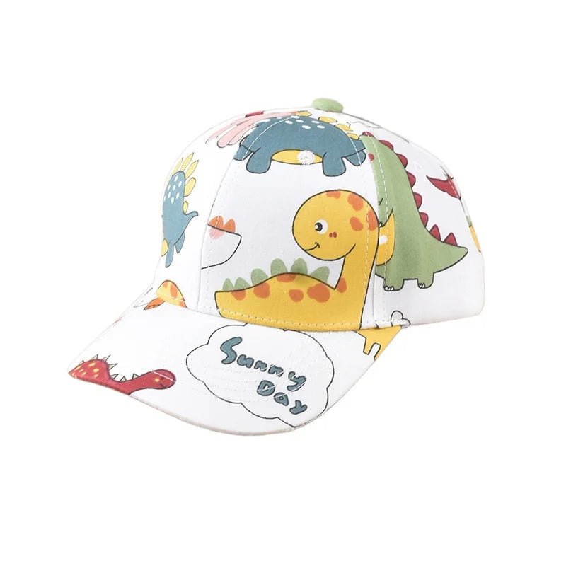 Summer Baby Snapback Hat Cartoon Baby Girls and Boys Visor Cap Outdoor Children Baseball Cap Toddler Sun Hats for Kids