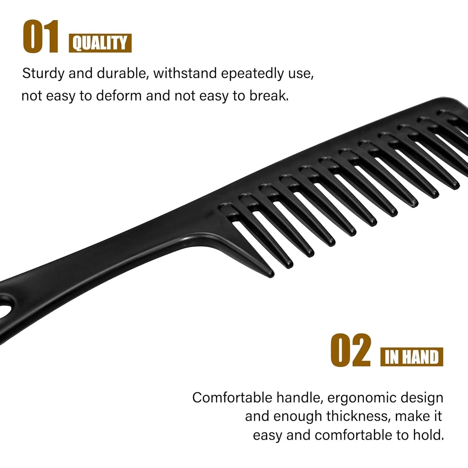 Anti-Static Hairdress Comb Heat Resistant Woman Wet Hook Curly Hair Brushes Pro Salon Dye Coarse Wide Spikes Tooth Styling Comb