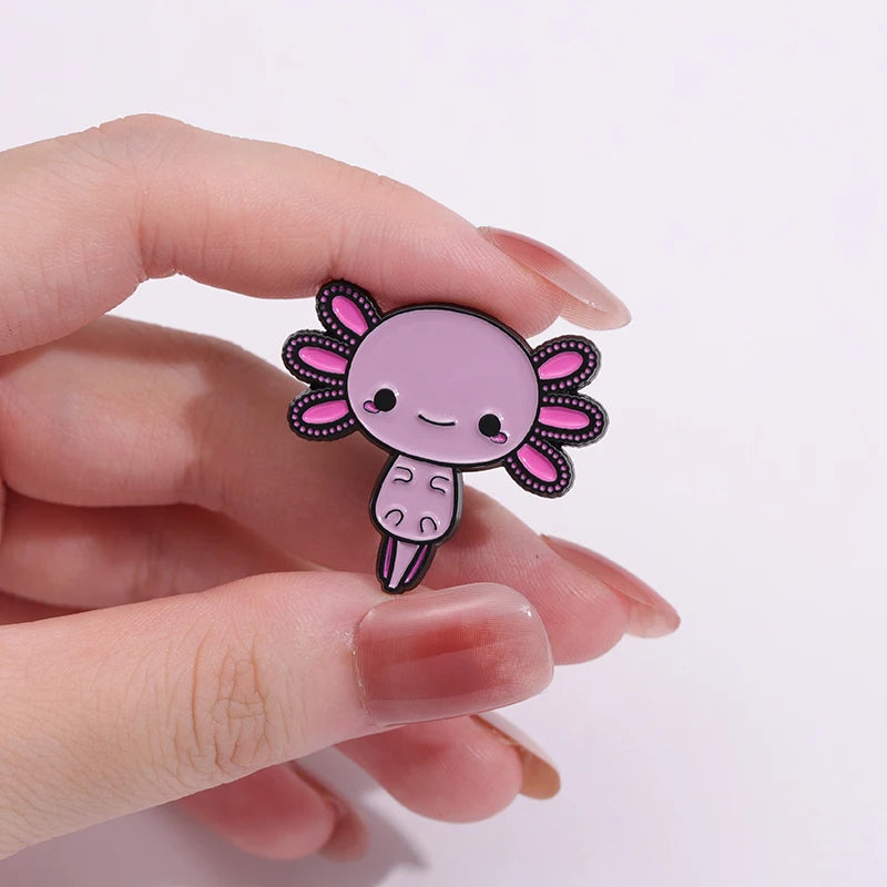 Cute Cartoon Salamander Enamel Pins Custom Funny Insect Metal Brooches Backpack Lapel Badges Jewelry For Kid Women Wholesale