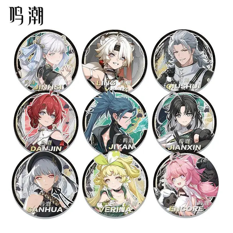 New Game Wuthering Waves Game Badge Rover Encore Baizhi Camellya Geshulin Scar Yinlin Cute Cartoon Anime Pin Brooch Jewelry Gift