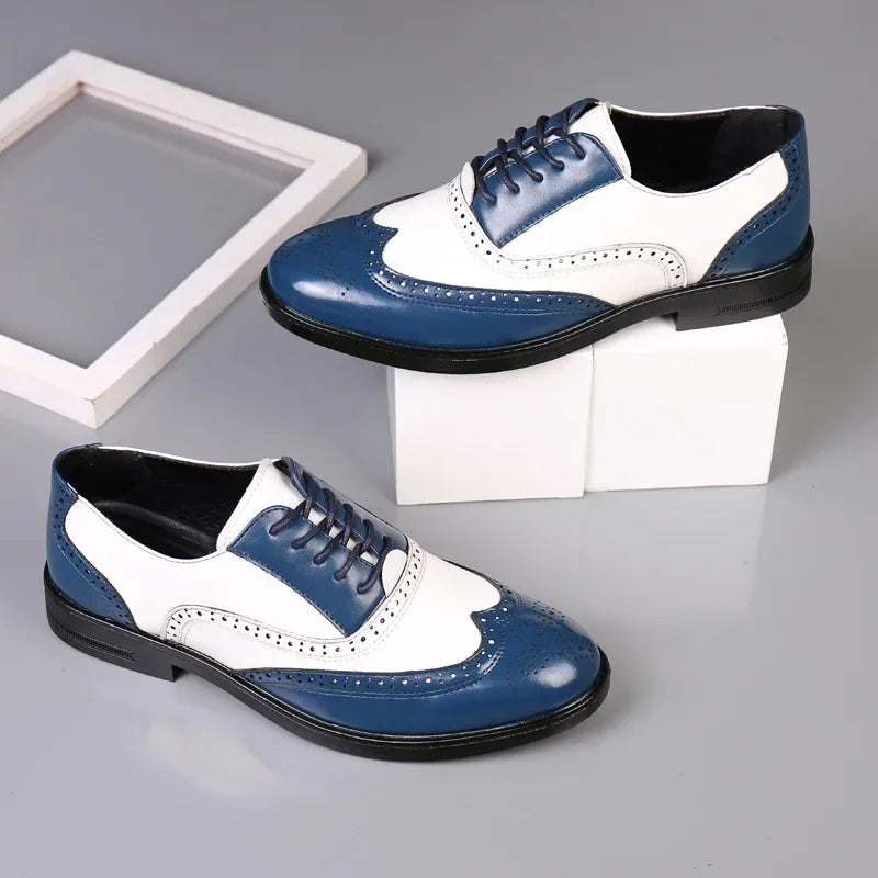 Oxfords Men's Leather Shoes Formal Shoes for Men Brogues Oxfords Male Wedding Party Office Business Shoe Man Zapatos De Hombre