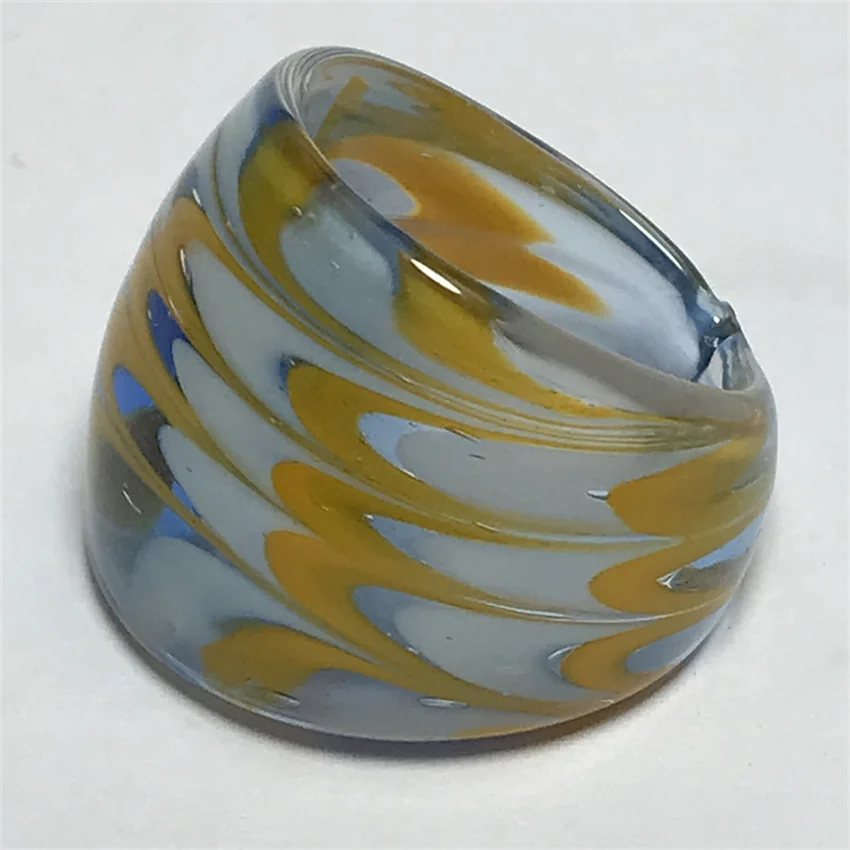 Unique Styles Handmade For Neutral Women Men Retro Style Murano Glass Liuli Many Styles Finger Rings Jewelry