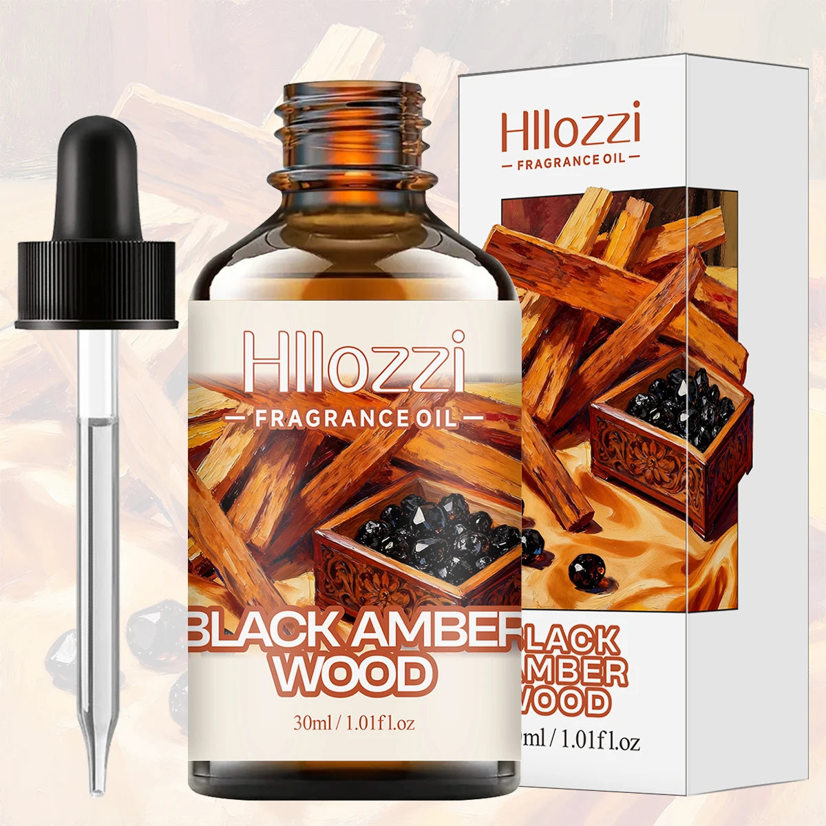 BLACK AMBER WOOD FRAGRANCE OIL Fragrance oil suitable for aroma diffusers, humidifiers, car air fresheners, and candle making