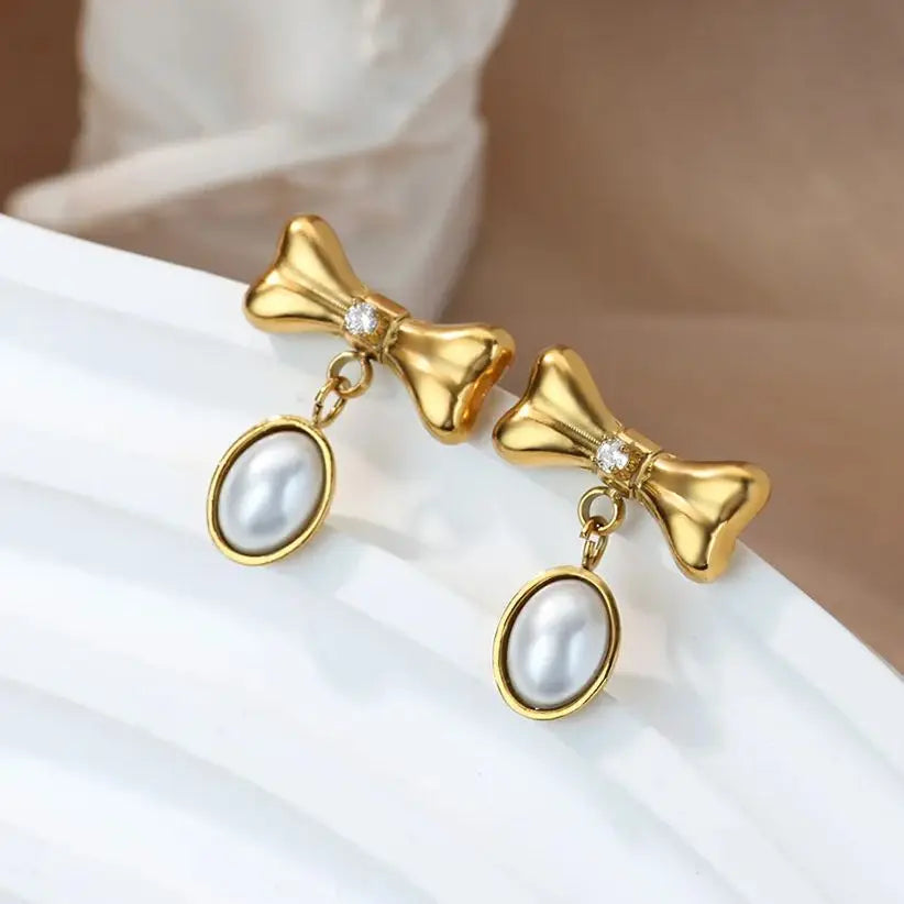 Zircon Star Moon Earrings For Women Gold Color Stainless Steel Star Moon Drop Earring Fashion Aesthetic Christmas Jewelry Gift