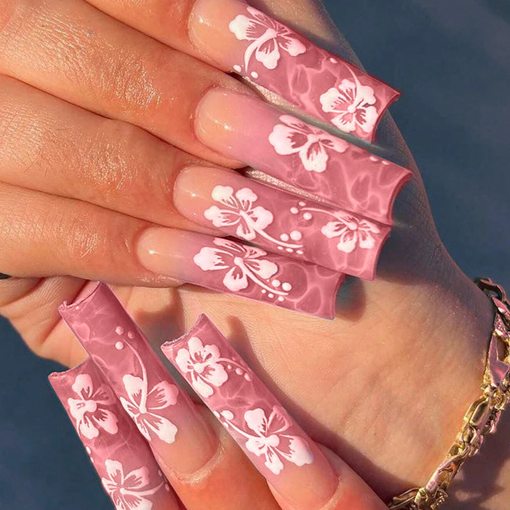 French Gel Nail Tips - 120Pcs French Tip Press On Nails Medium Coffin Ballet Almond Pre-applied Full Fake Nail Tips For Manicure