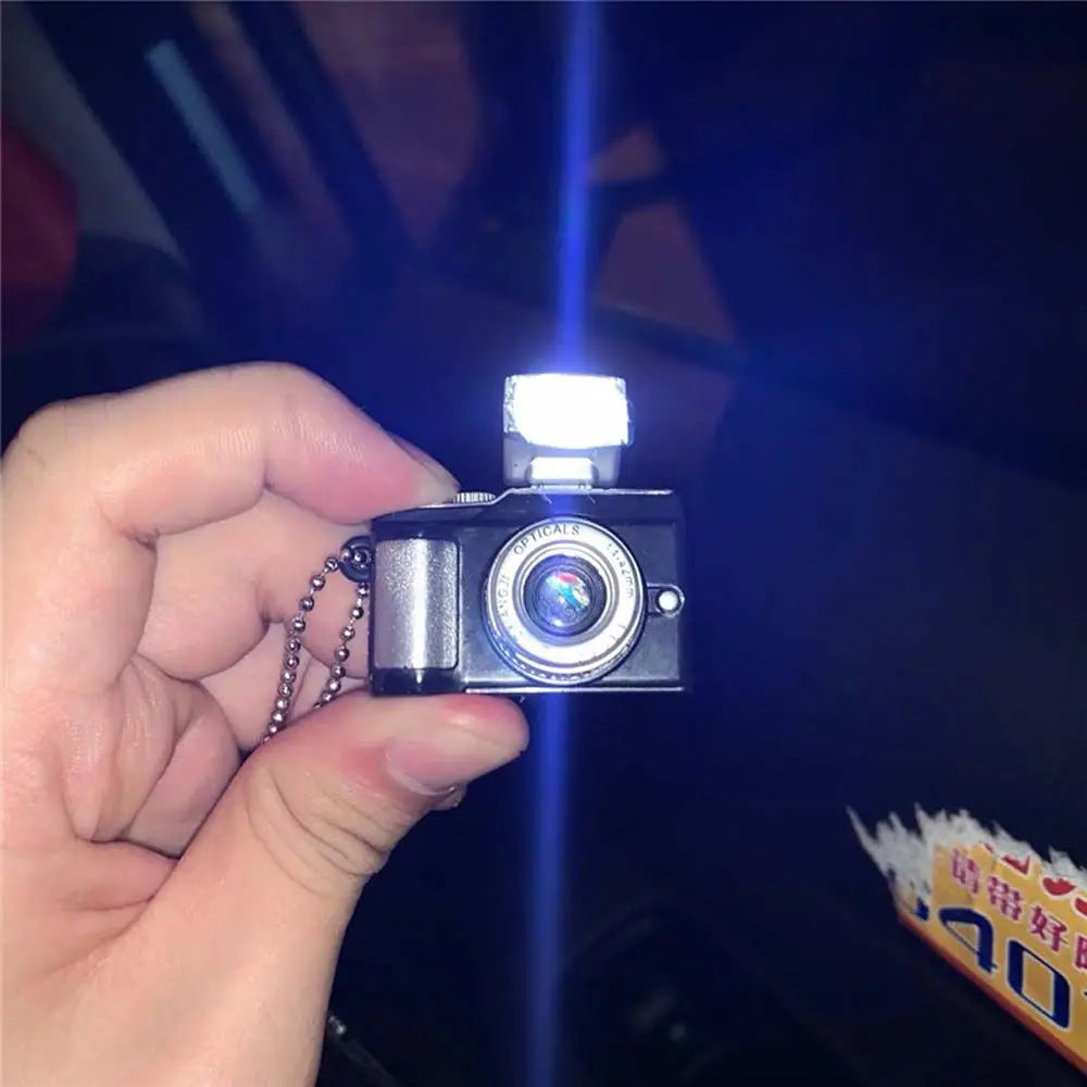 Couple Models Unisex Flash Camera Men Luminous Sweater Chain Music Pendant Fashion Jewelry Necklace