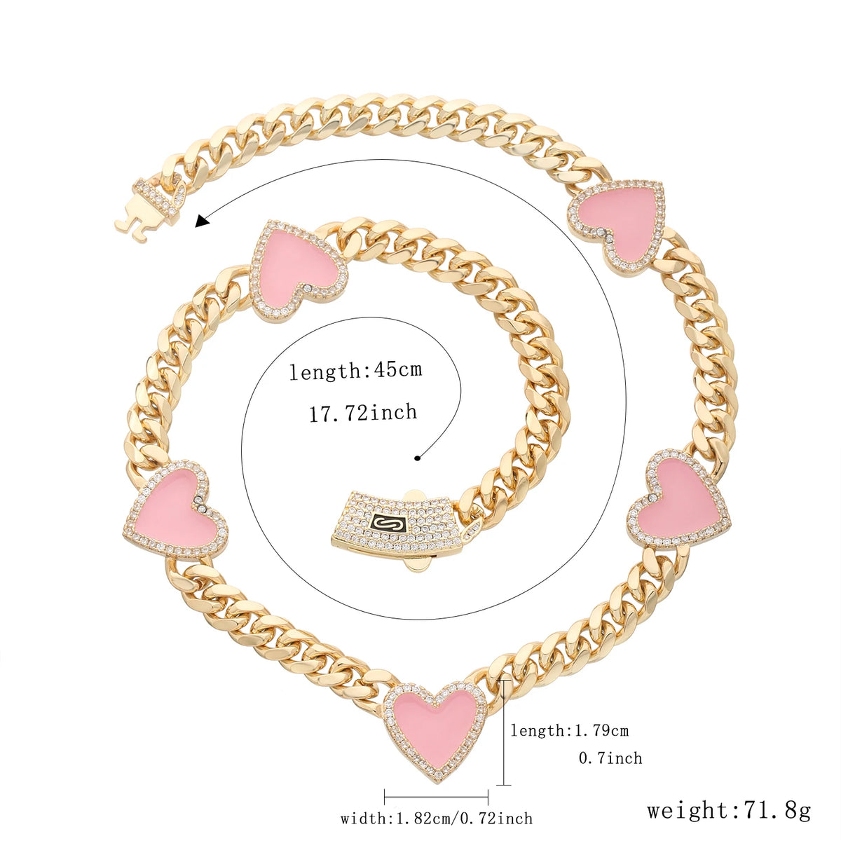 Fashionable love necklace 14K brass 8N multi-style heart-shaped necklace for women Christmas birthday New Year romantic gift