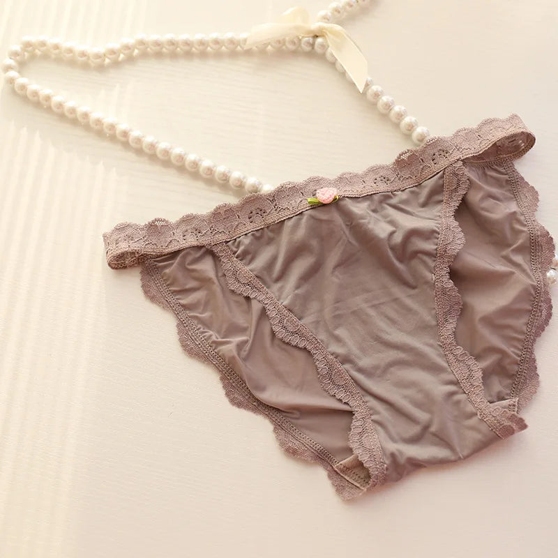 new girls underwear 6pc/lot lace nylon low waist  briefs young girl panties Teenagers wholesales students summer hot sales