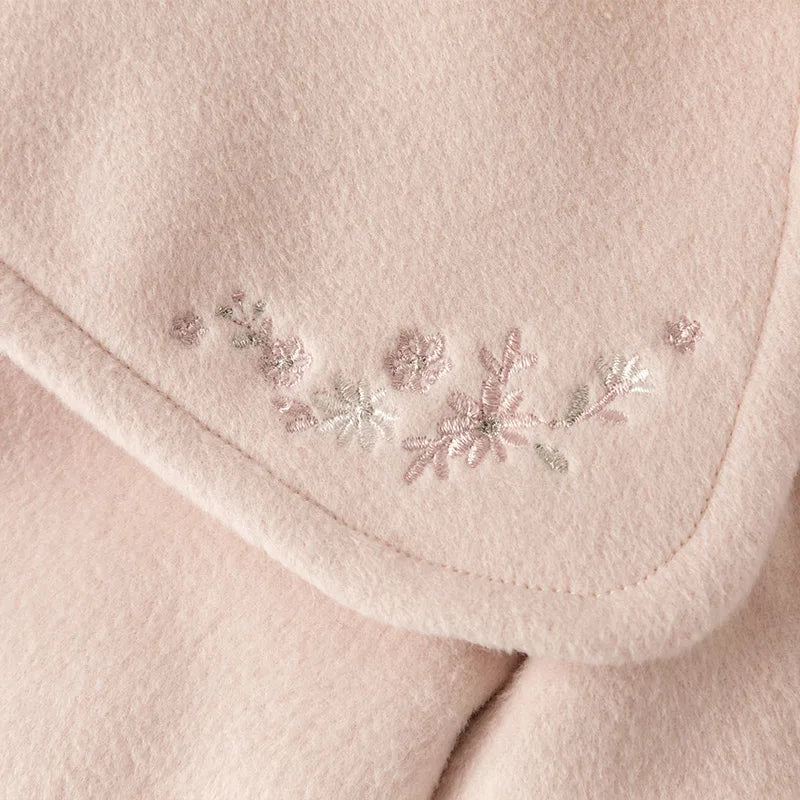 Dave Bella Children Girls Baby Cute Tops Outerwear 2024 New Autumn Winter Casual Sweet Gentle Overcoat Outdoor Warm DB4242652