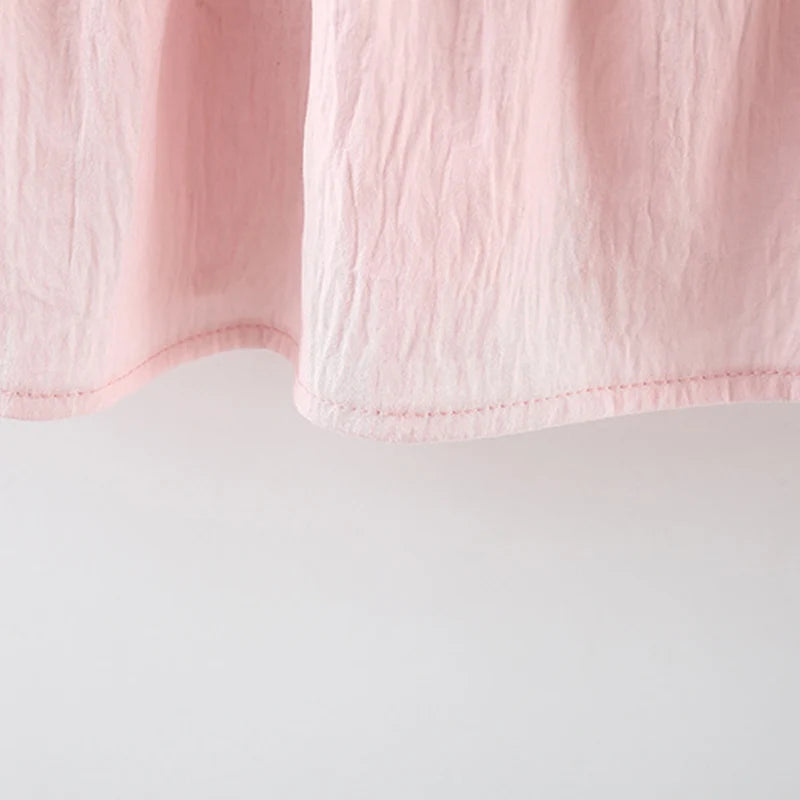 9-Month-4 Years Old Pink Ruffled Sleeve Baby Girl Dress, Summer New Soft And Comfortable Children'S Sleeveless Clothes