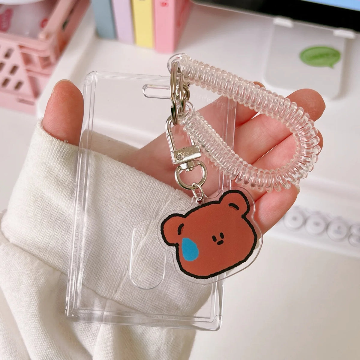 1 Pcs Cute Japanese And Korean Internet Celebrity Teddy Bear Card Holder Student Portable ID Bank Card Protection Case