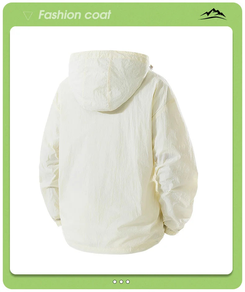 Plus Size 8XL UPF 50+ Summer Hiking Jacket Men Waterproof Quick Dry Camping Windbreaker Trekking Fishing Outdoor Anti UV Clothes