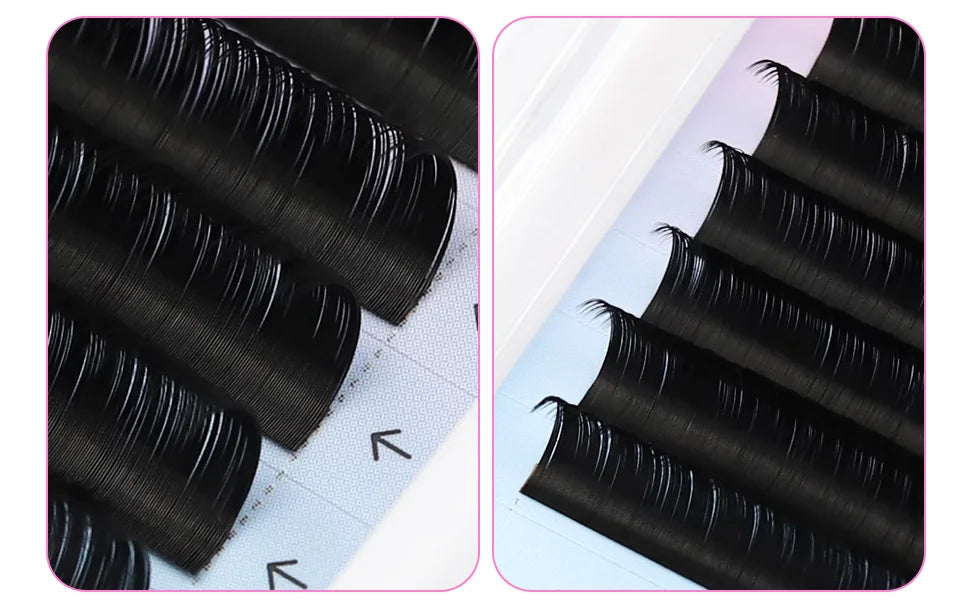 Lashrujade Eyelashes Extension Matte Black Soft Natura Mink Faux Individual Russian Volume Lash Regular Classic Lashes Extension