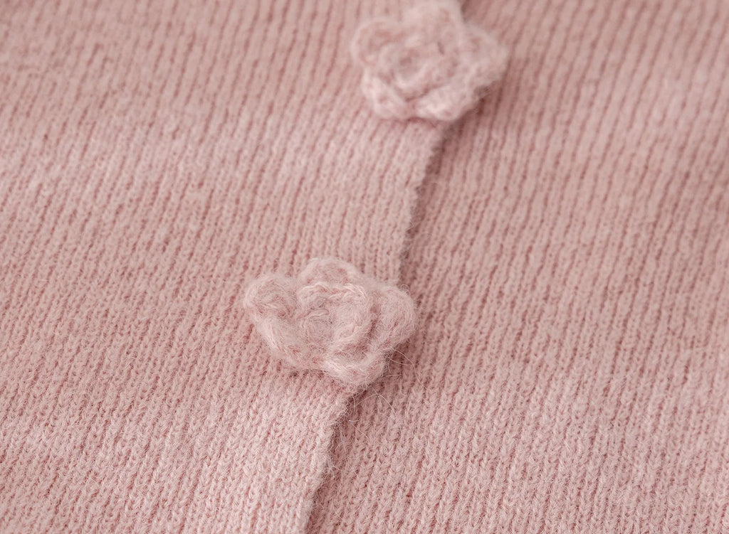 Girls Suit Korean Solid Color Sweater Knitted Spring and Autumn New Simple Straight Leg Slacks Set Baby Girl Clothes