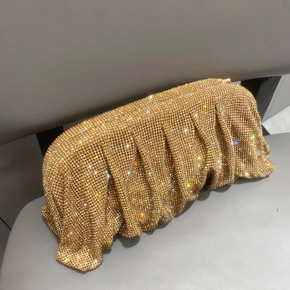 Glänzende Strasssteine, handgefertigte Abend-Clutch-Taschen, neue Faltbörsen und Handtaschen, Luxus-Designer-Hochzeitsfeier, hohe Qualität