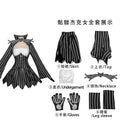 Halloween Costume Women's Jack Cosplay Costume Carnival Gothic Long Sleeve Top with Skirt and Gloves