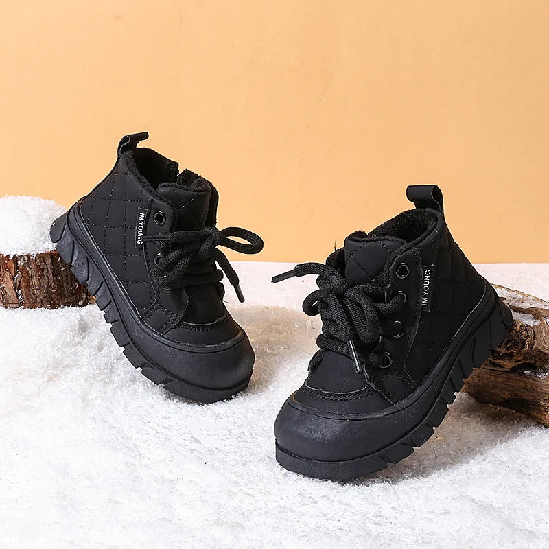 Winter Kids Snow Boots Plush Warm Baby Girl Shoes Toddler Boot Children Little Boys Cotton Shoes Stay Warm Platform Shoes H11172