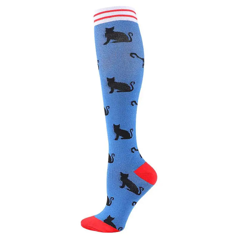 23 Styles Compression Socks 30 Mmhg Heart Star Stripe Socks New Unisex Golfs Tube Thigh Men Outdoor Long Pressure Stockings
