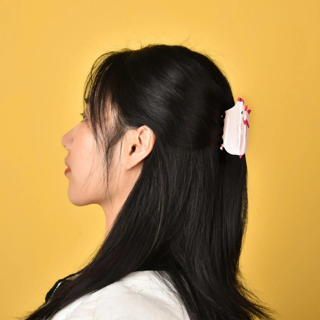 New Cute Animal Hair Claw  Acetate Pig Swan Hair Clips Fun Cartoon Cow Chicken Grab Shark Clips  for Women Hair Accessories