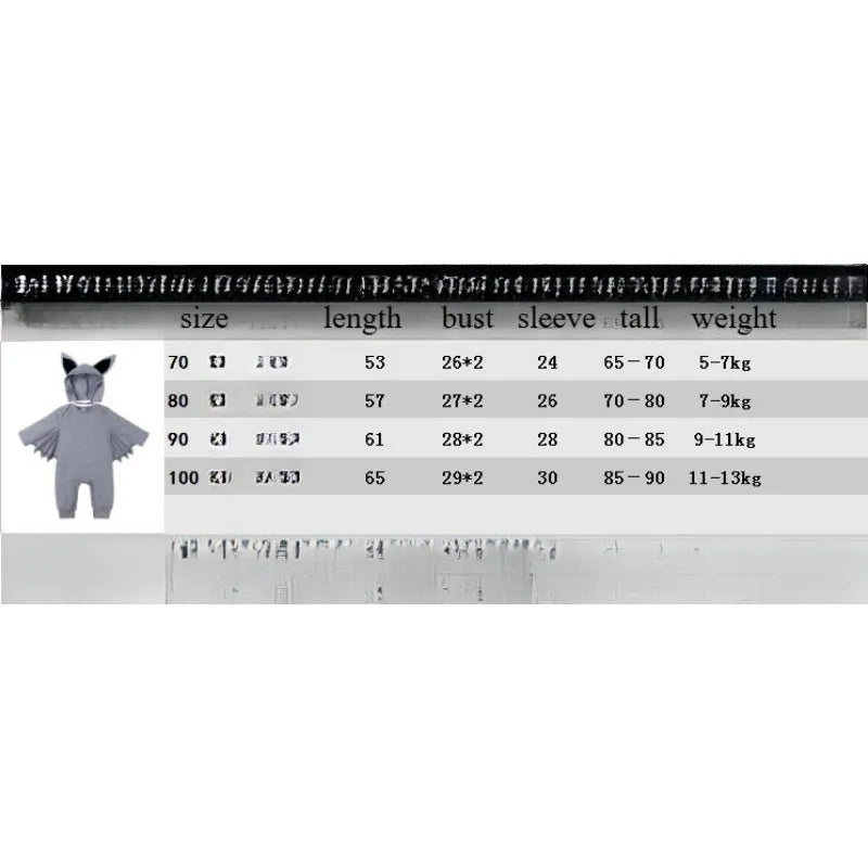 Halloween Children's Clothing Skull Skeleton Costume Bat-shaped Romper Baby Onesie