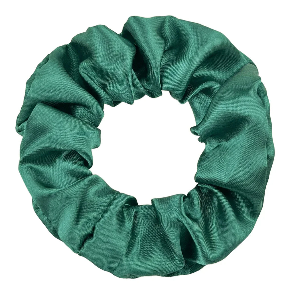 10pcs Green Satin Scrunchies Headband Elastic Rubber Hair Band Women Girls Ponytail Holder Hair Ties Accessories Satin Hair Rope