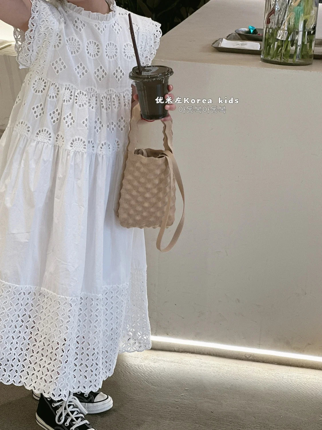 Korean children's clothing girl's dress 2026 summer new children's dress girl small  children's vest princess dress