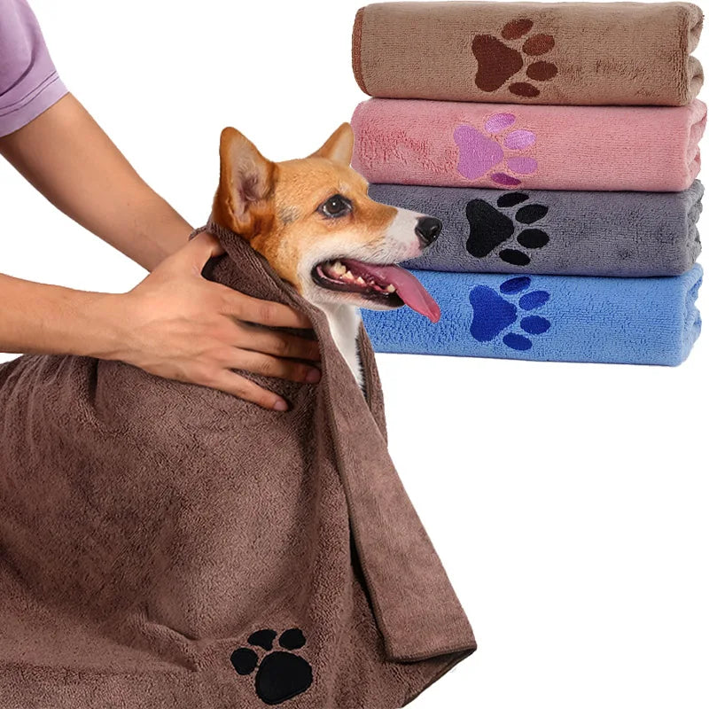 Dog Towel Drying Dog Cat Pet Towel,Quick-drying Dog Claw Bath Towel Absorbent Pet Bath & Paw Cleaning Cloths for Medium Breeds
