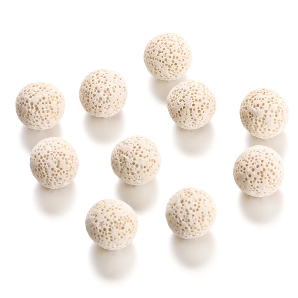 1PCS/Lot Mexico Chime Perfume Bead Ball For Aromatherapy Lockets Necklace Accessories 16mm Colorful Volcanic Stone Ball Jewelry