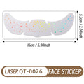 1pcs Metallic Glitter Star Tattoo Face Stickers, Glitter Freckles Holographic Stickers Heart Freckle Waterproof Face Decorations