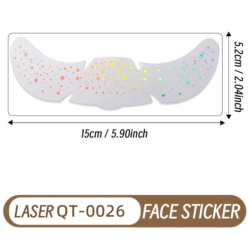 1pcs Metallic Glitter Star Tattoo Face Stickers, Glitter Freckles Holographic Stickers Heart Freckle Waterproof Face Decorations