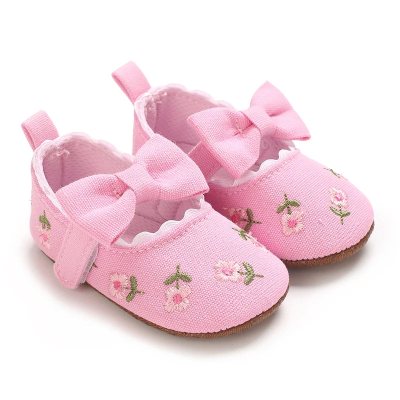 Flower Princess Shoes Baby Shoes Baby Shoes Sneakers Soft soled Sneakers Single Shoes Cloth Shoes