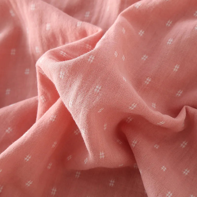 Summer Simple Cotton Double Gauze Women's Nightdress Thin Short-sleeved Home Nightgowns V-Neck Sexy Sleepwear Long Pajama Skirt
