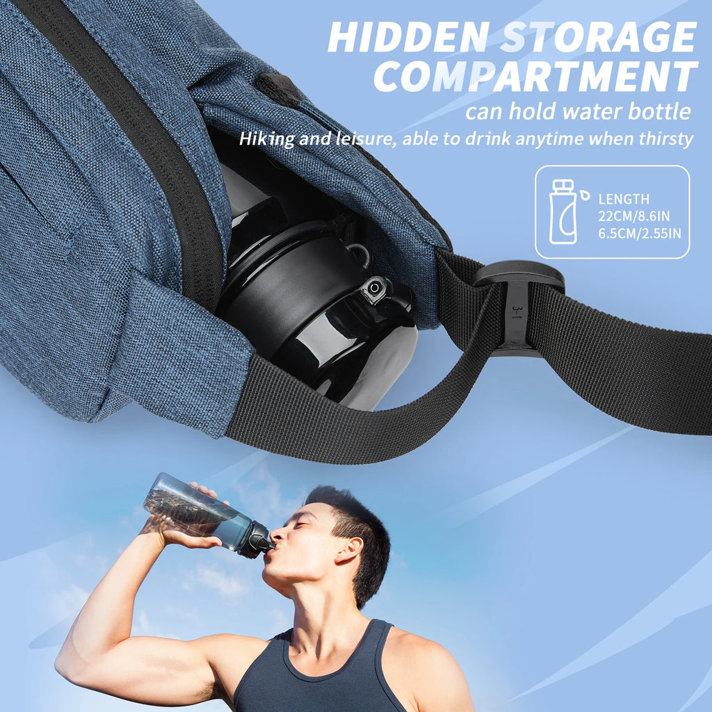 Bolso bandolera antirrobo para hombre y mujer, mochila pequeña de un solo hombro, mochila de pecho para deportes