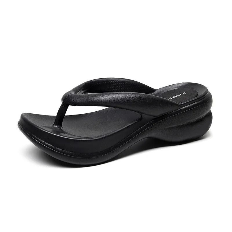 Woman House Heel Slipper Wedges Cloud Sandals Summer Soft Flip Flops Beach Slides Home Garden Shoe Outdoor Ladies Female Girls
