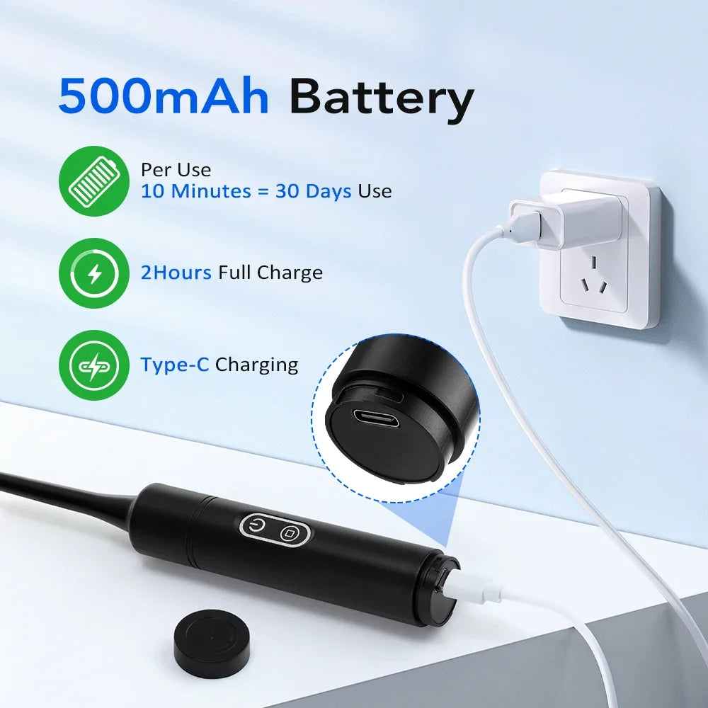 Electric Toothbrush 5 Modes IPX6 Waterproof 31000 VPM ABS Teeth Cleaner with 500mAh Battery Type-C Charge Oral Care Cleaner